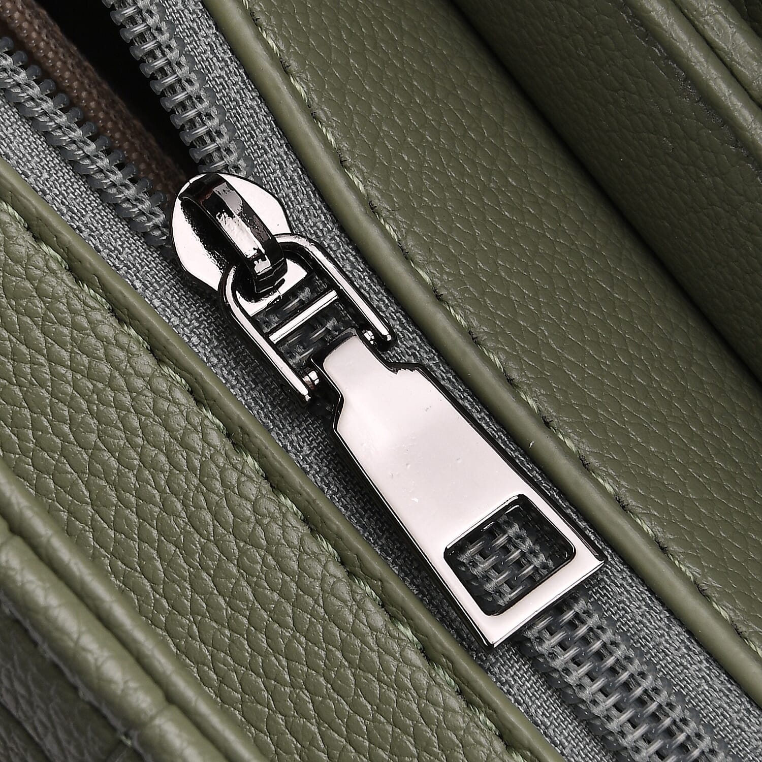 Croc Embossed Crossbody Bag with Lock & Top Handle - Sage
