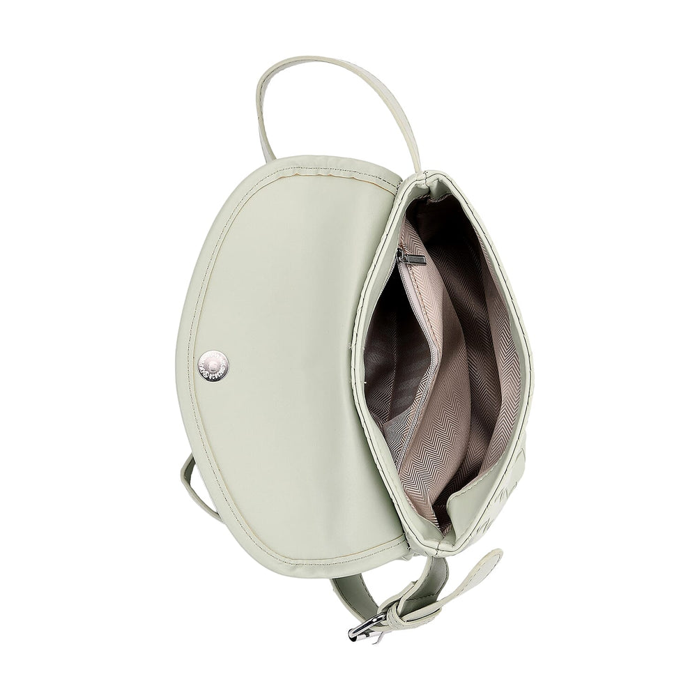 Woven Pattern Crossbody Bag with Flap Closure - Pistachio Green