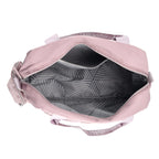 Multi-Pocket Handbag with Crossbody Strap (120 cm) - Dusty Pink