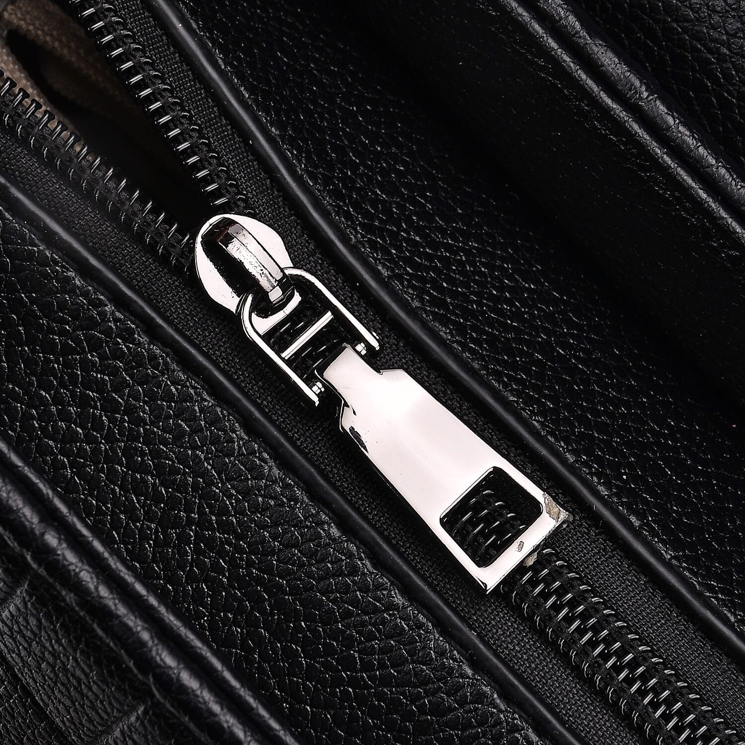 Croc Embossed Crossbody Bag with Lock & Top Handle - Black
