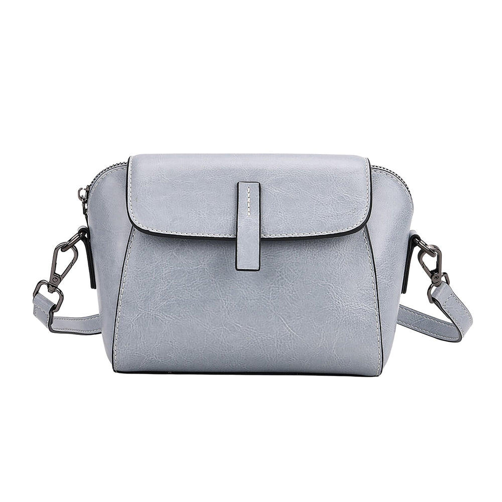 Sumptuous quality 100% Genuine Leather Crossbody Bag - Light Blue