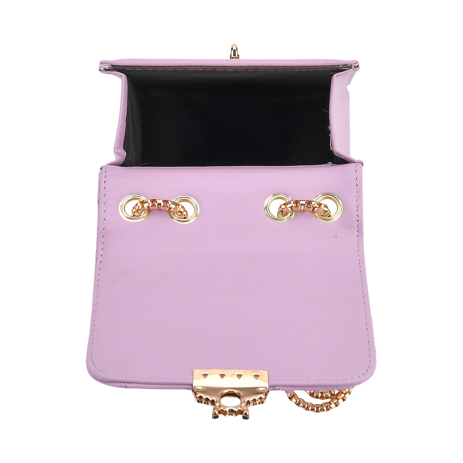 Elegant Monogram Quilted Phone Bag with Matching Clutch Card Holder - Light Purple