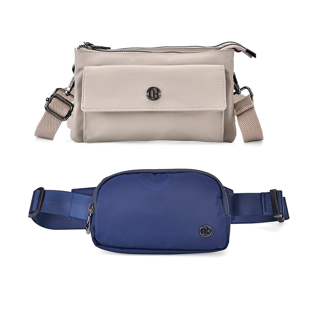 Set of 2 - Crossbody - Waist Bag - Mizzle - Navy