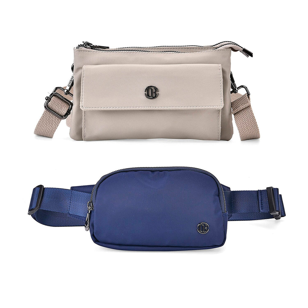 Set of 2 - Crossbody - Waist Bag - Mizzle - Navy