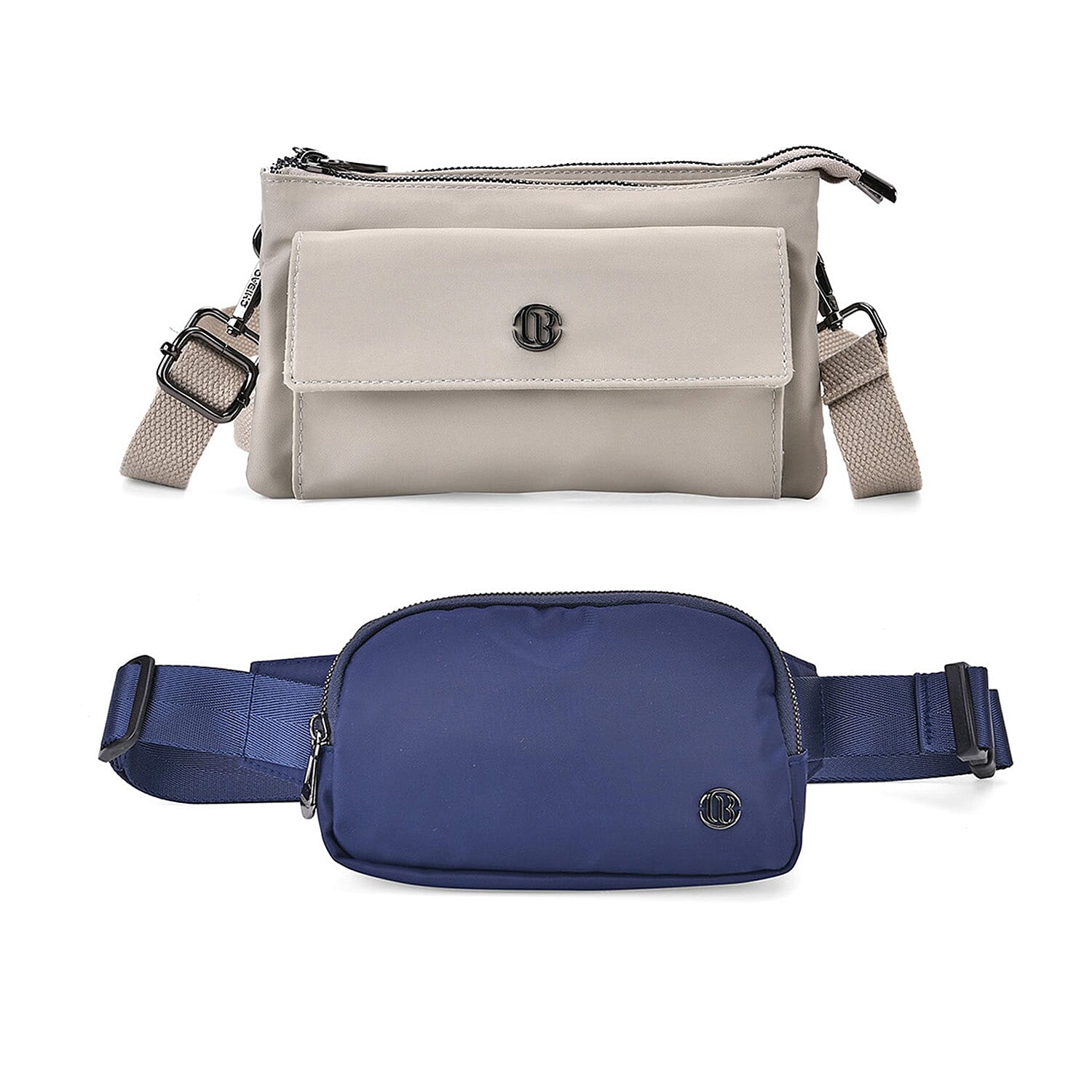 Set of 2 - Crossbody - Waist Bag - Mizzle - Navy