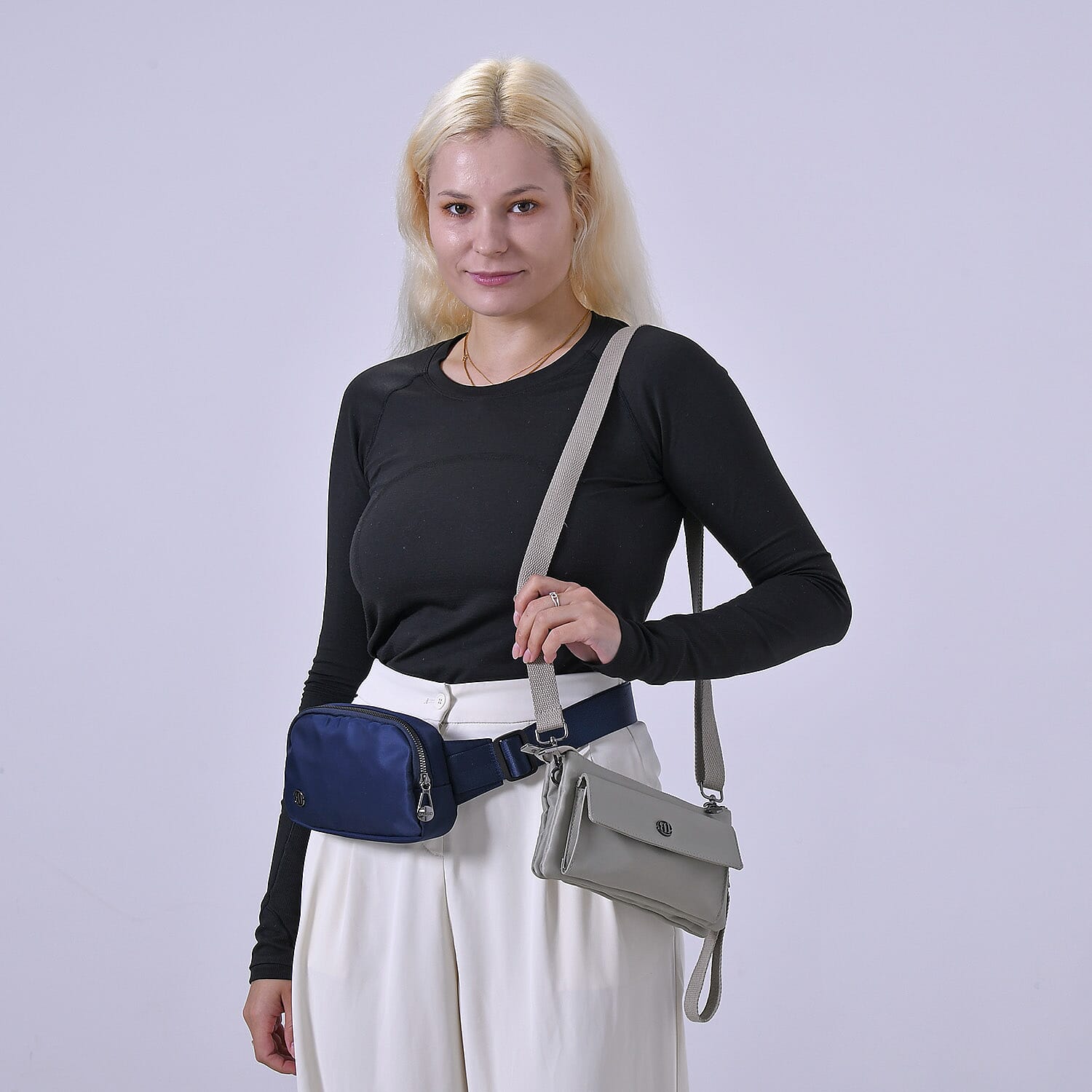Set of 2 - Crossbody - Waist Bag - Mizzle - Navy