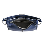 Stylish Hobo Crossbody Bag with Flap Closure & Additional  Adjustable Strap - Navy