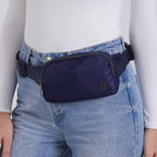 Versatile Waist Bag with Adjustable Strap - Navy