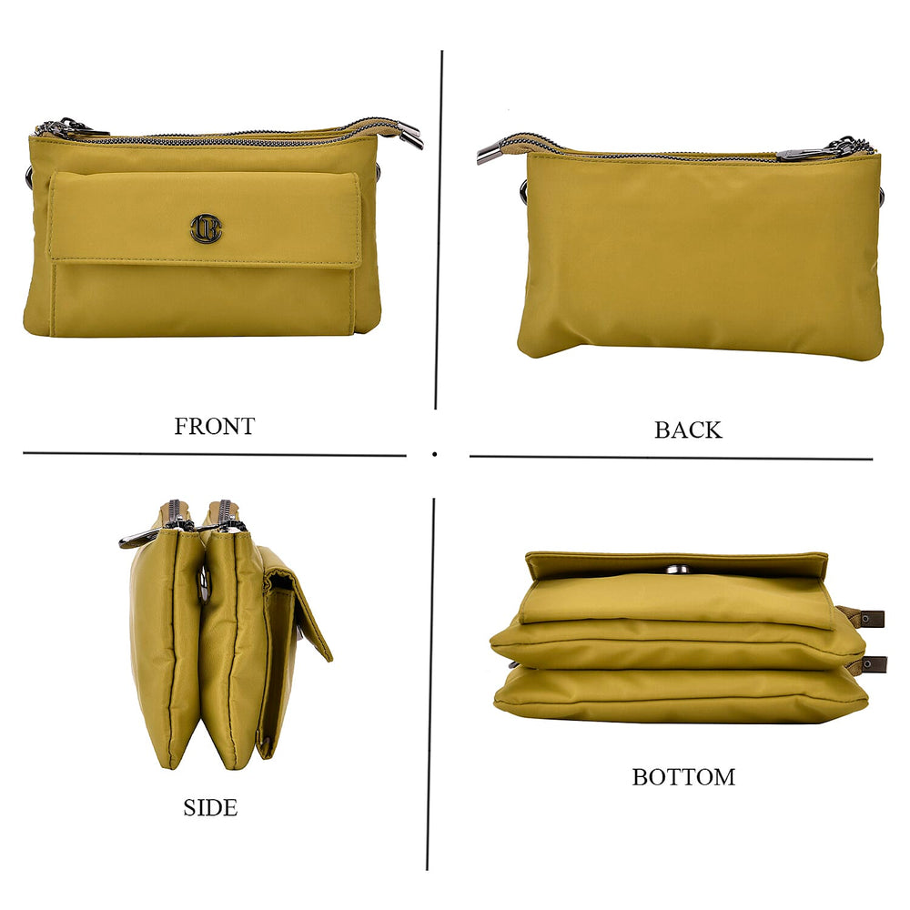Versatile Water Proof Sling Crossbody Bag with Adjustable Strap - Olive