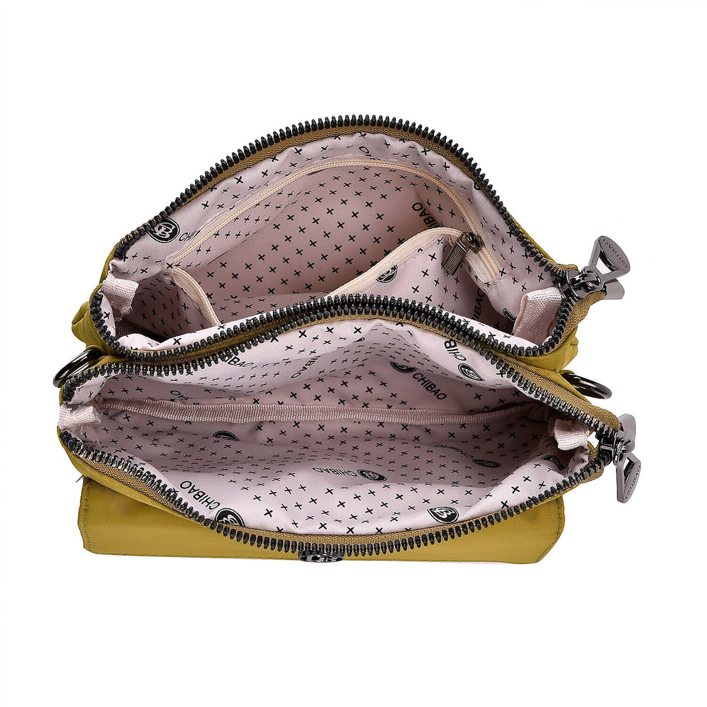 Versatile Water Proof Sling Crossbody Bag with Adjustable Strap - Olive