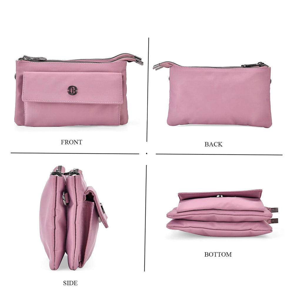 Set of 2 Bags - Crossbody - Waist Bag - Pink - Mauve