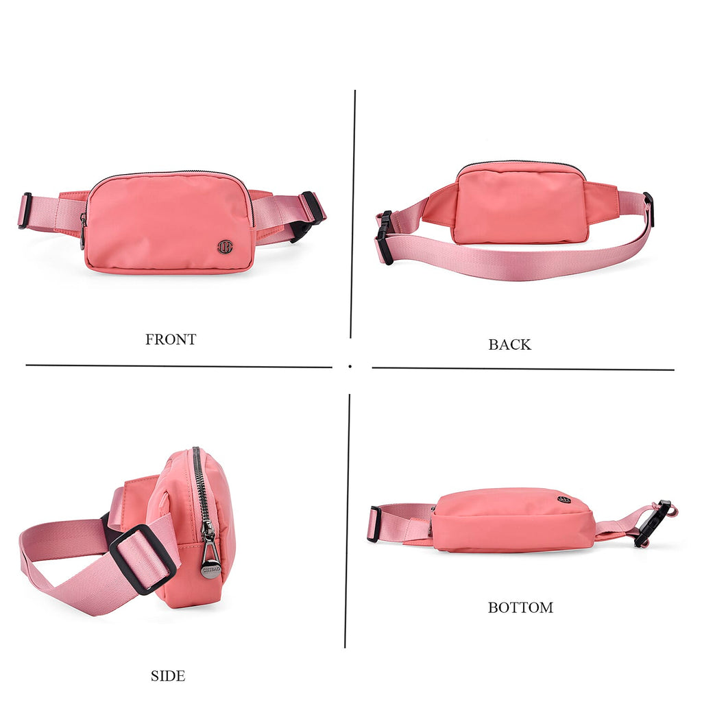 Set of 2 Bags - Crossbody - Waist Bag - Pink - Mauve