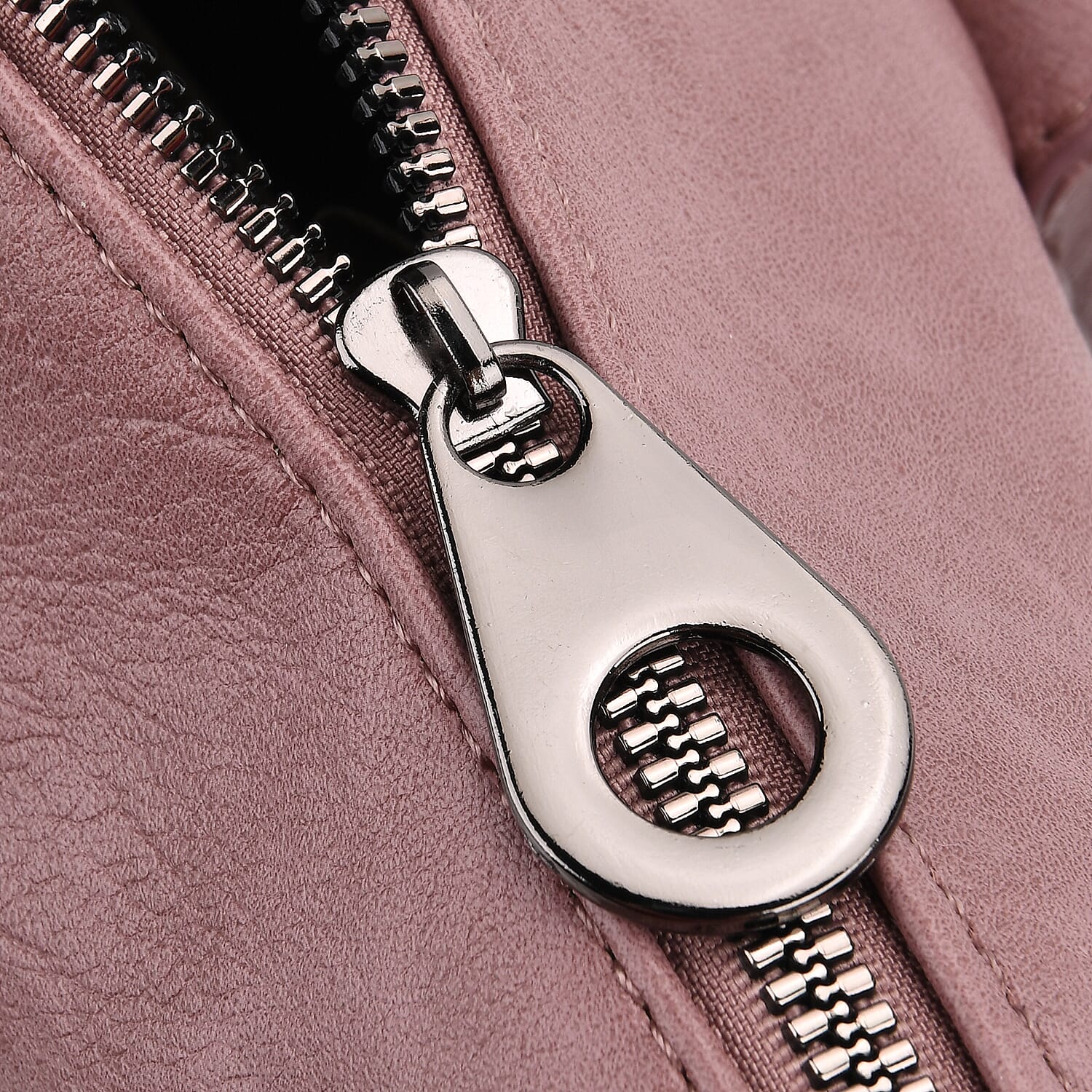 Multi-Pocket Handbag with Detachable Shoulder Strap - Mauve