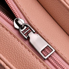 Croc Embossed Crossbody Bag with Lock & Top Handle - Pink