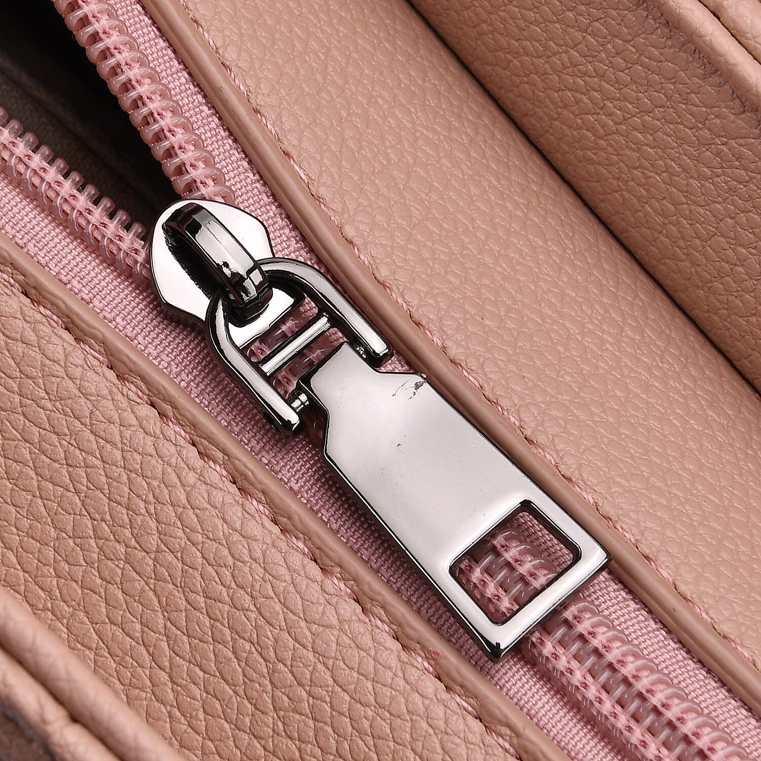 Croc Embossed Crossbody Bag with Lock & Top Handle - Pink