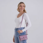 Versatile Water Proof Sling Crossbody Bag with Adjustable Strap - Lilac