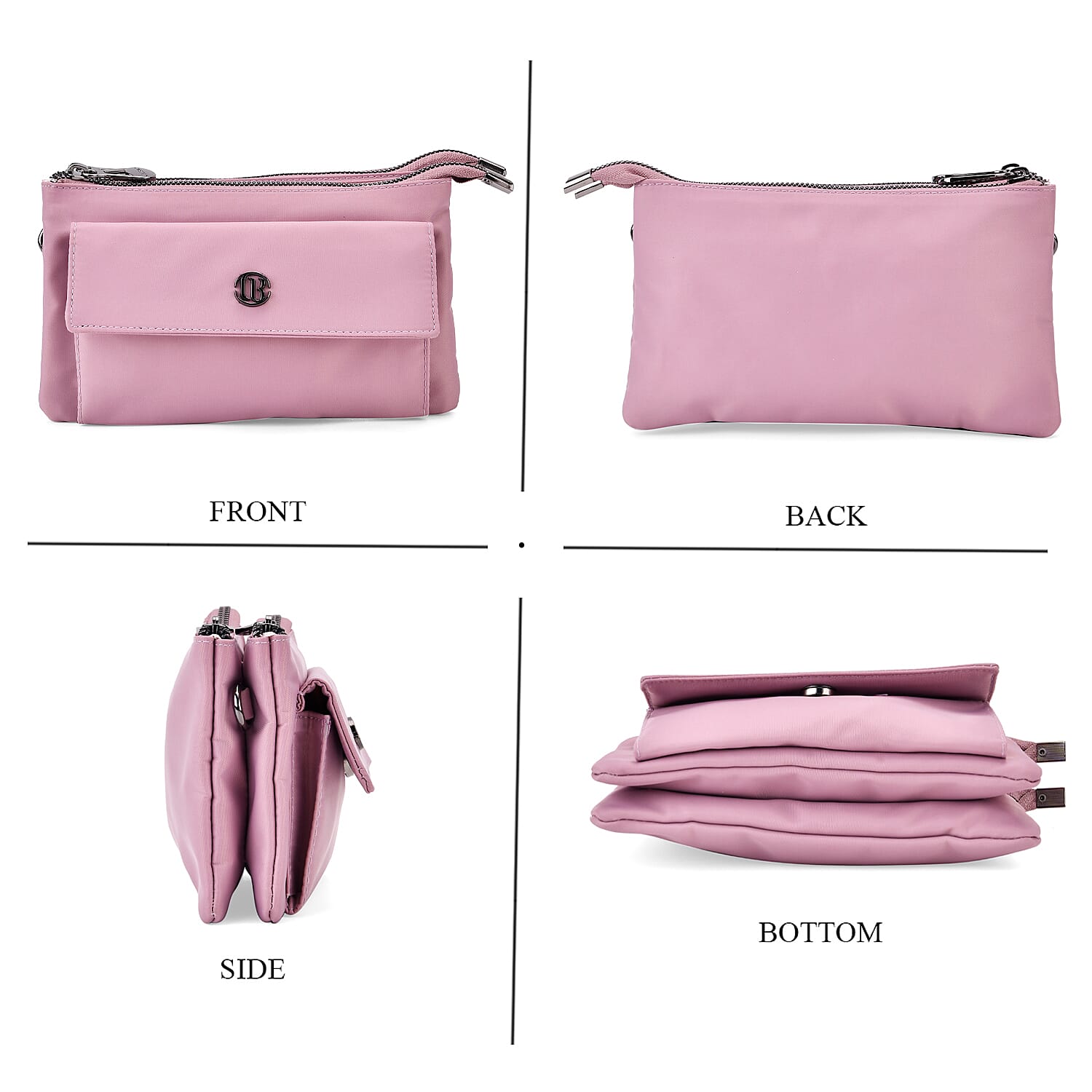 Versatile Water Proof Sling Crossbody Bag with Adjustable Strap - Lilac