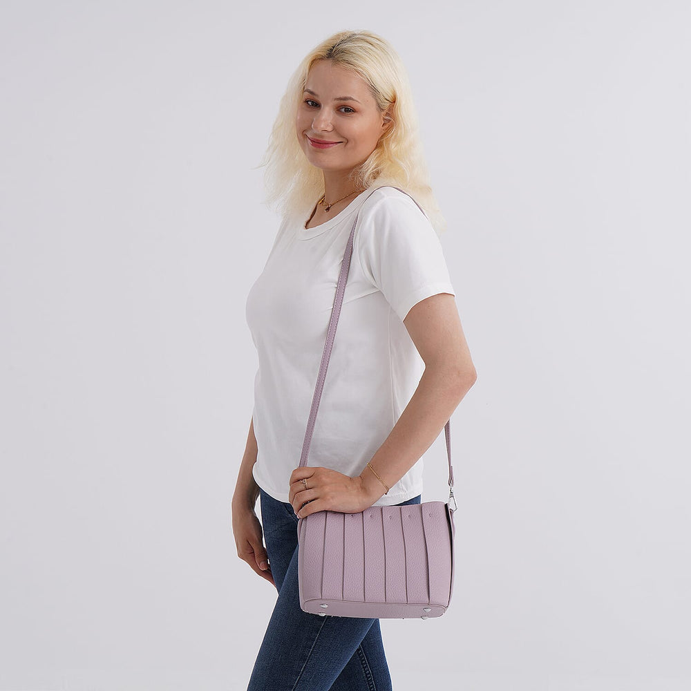MISS IT OR MISS OUT -- Designer inspired Womens Top Handle Shoulder Bag with Adjustable Strap - Lilac