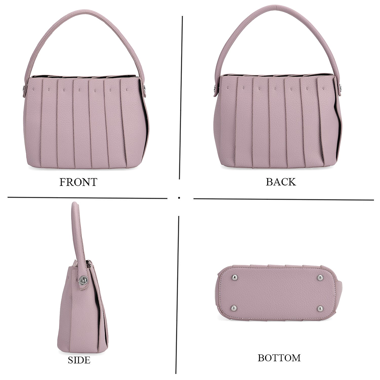 MISS IT OR MISS OUT -- Designer inspired Womens Top Handle Shoulder Bag with Adjustable Strap - Lilac