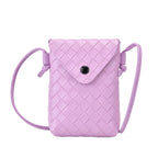 Woven Crossbody Bag - Purple