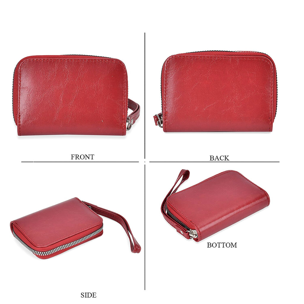 Set of 2- Sling Crossbody Bag with Card Holder - Red