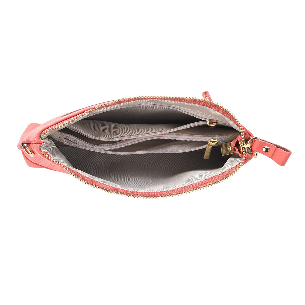 Genuine Leather Quilted Designer Slim Handbag - Red