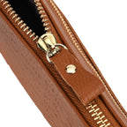 Genuine Leather Sling Bag with Detachable Strap (140 cm) - Tan