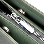 Leatherette Crossbody Bag with Silver Tone Hardwear - Teal