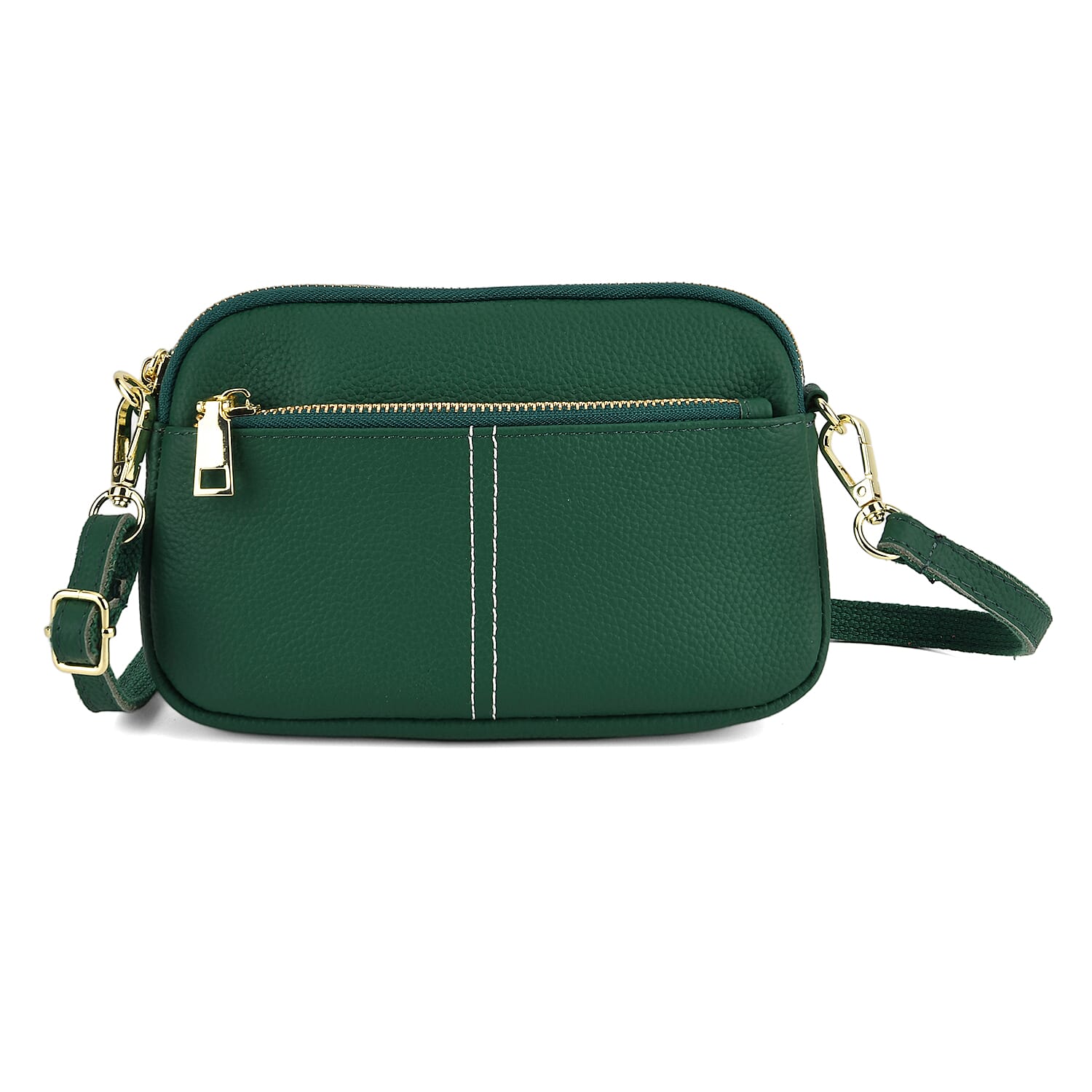 100% Genuine Leather Designer Minimalist Sling Shoulder Bag - Teal
