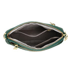 100% Genuine Leather Designer Minimalist Sling Shoulder Bag - Teal