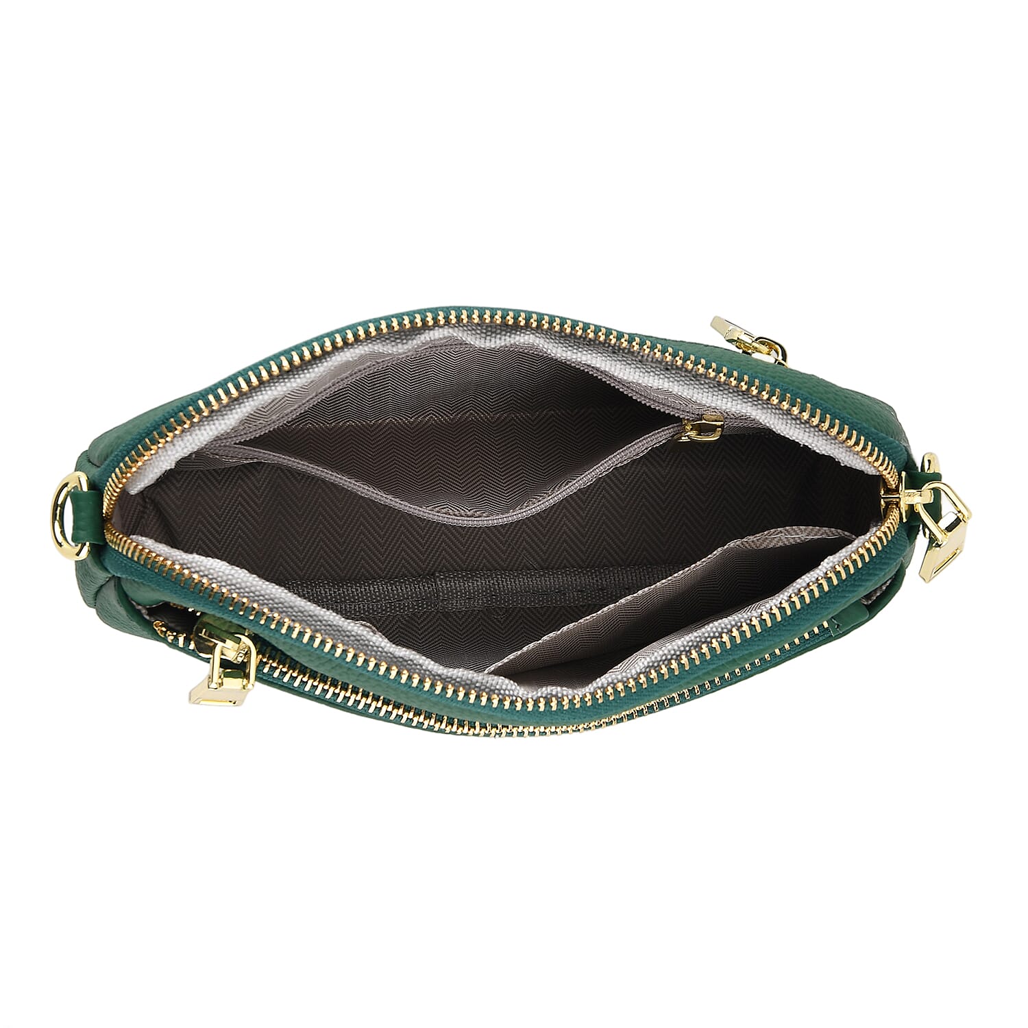 100% Genuine Leather Designer Minimalist Sling Shoulder Bag - Teal