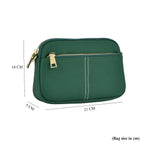 100% Genuine Leather Designer Minimalist Sling Shoulder Bag - Teal