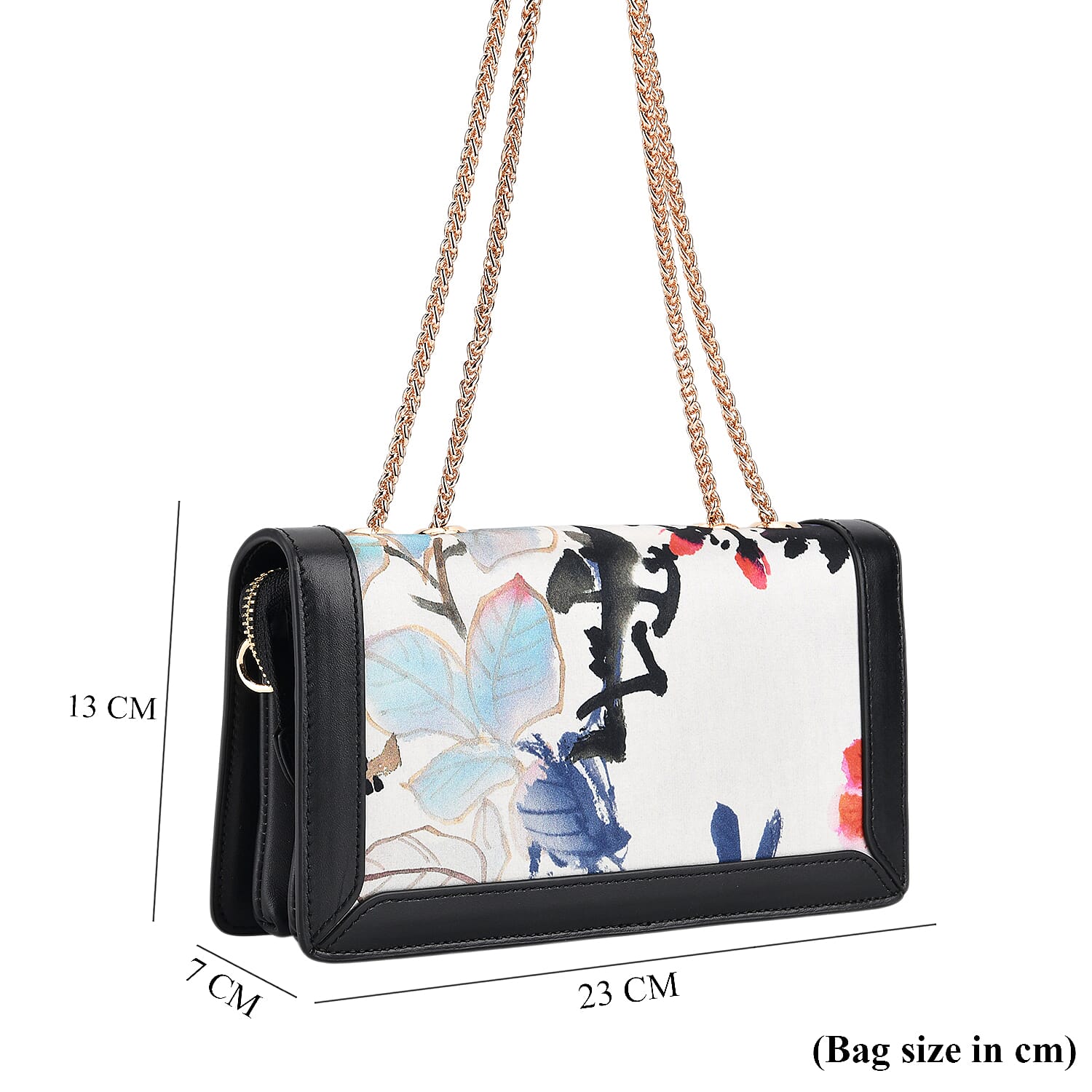 Where Artisans Give Silk a Soul - Limited Edition - Genuine Leather Crossbody Bag with Mulberry Silk Art - White - Multicolour