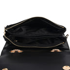 Where Artisans Give Silk a Soul - Limited Edition - Genuine Leather Crossbody Bag with Floral - Bird Mulberry Silk Art - White - Pink