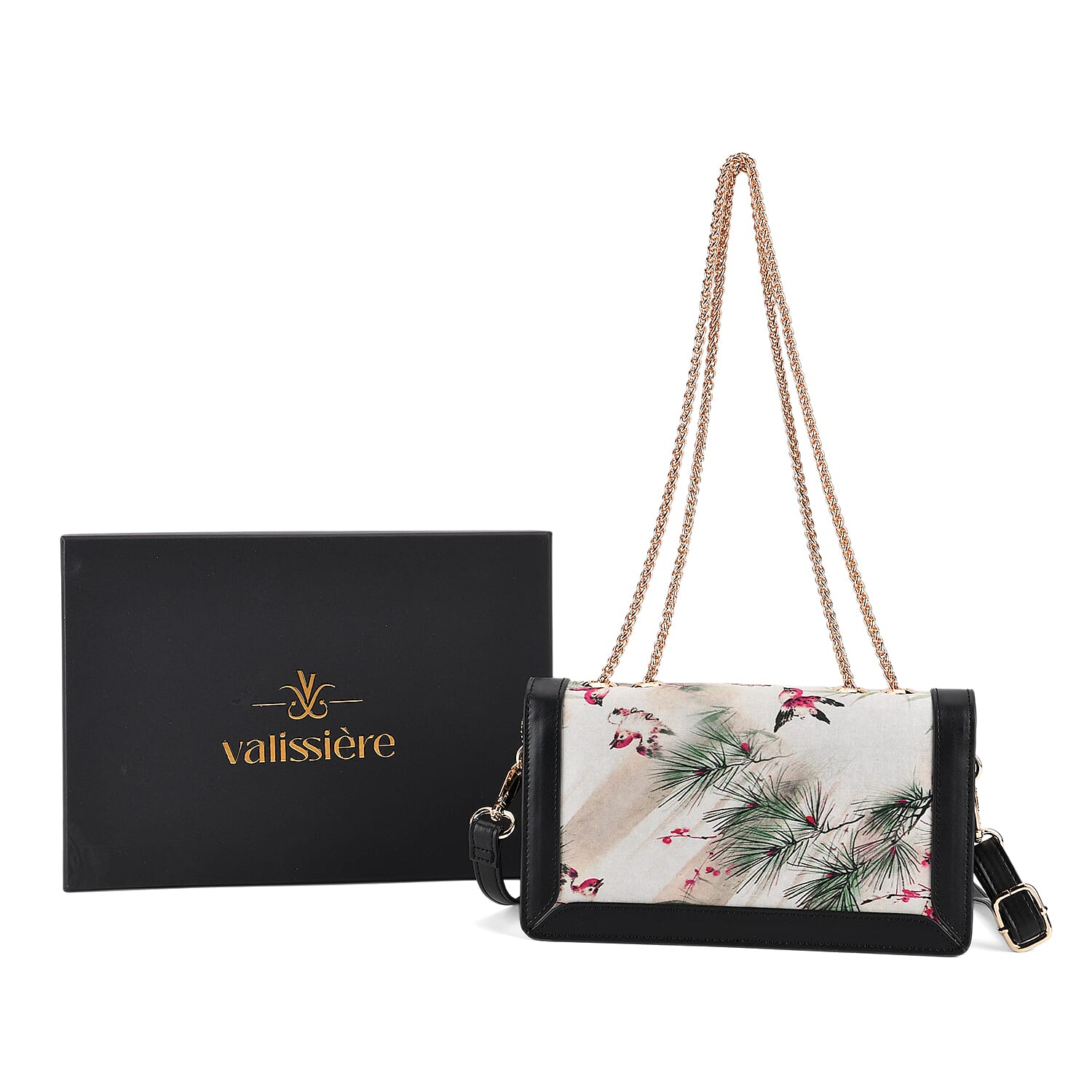 Where Artisans Give Silk a Soul - Limited Edition - Genuine Leather Crossbody Bag with Floral - Bird Mulberry Silk Art - White - Pink