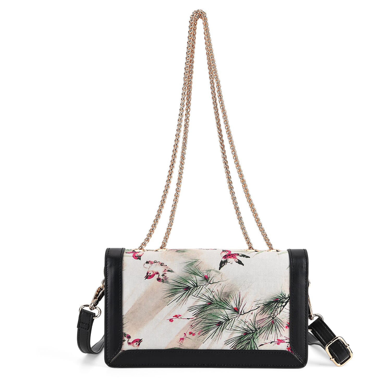 Where Artisans Give Silk a Soul - Limited Edition - Genuine Leather Crossbody Bag with