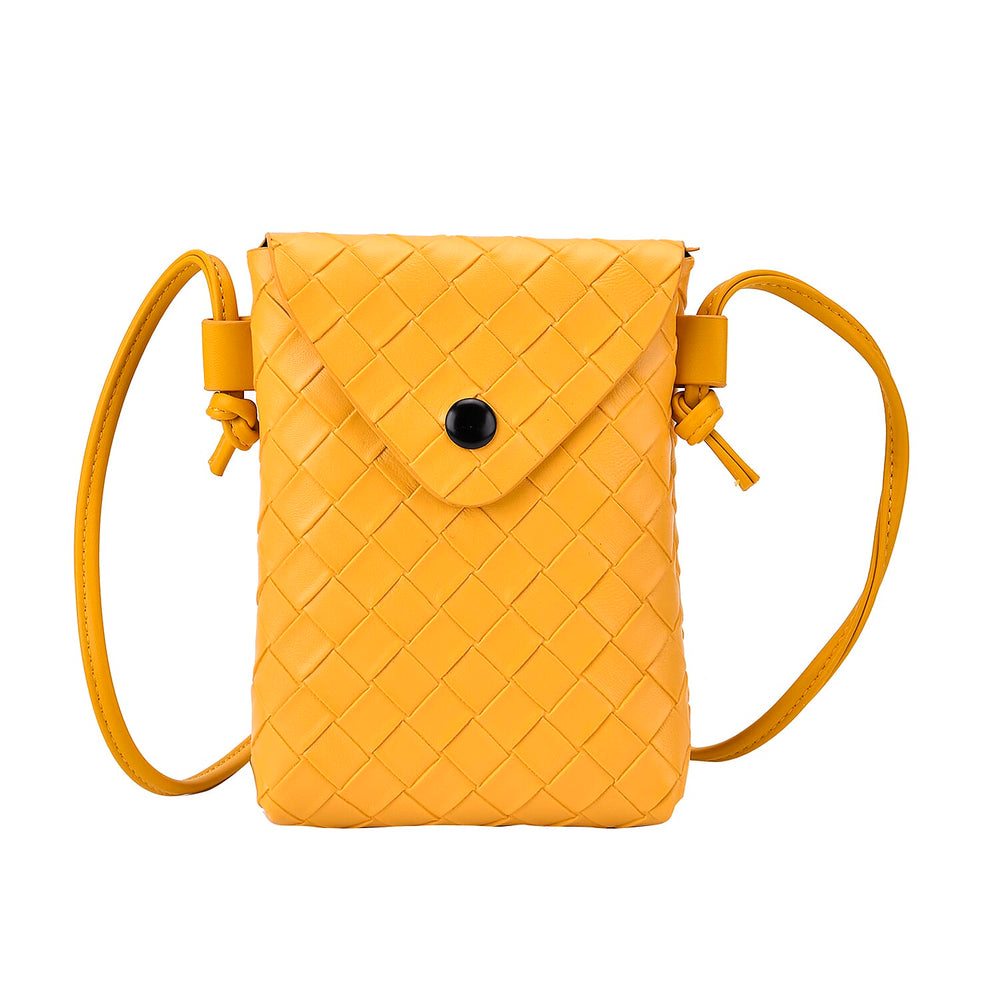 Woven Crossbody Bag - Yellow