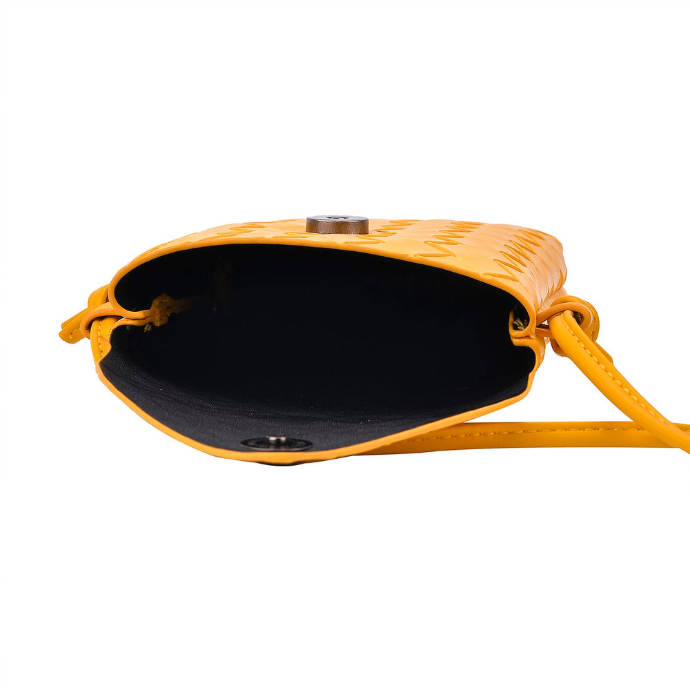 Woven Crossbody Bag - Yellow