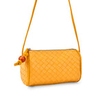 Set of 2 Womens Quilted Mini Handbag - Yellow - Navy