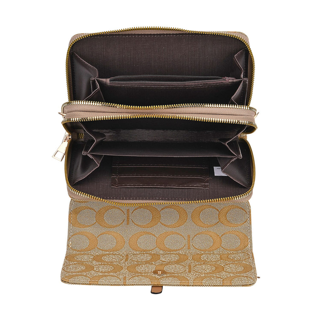 DESIGNER INSPIRED CLOSEOUT-  Pattern Clutch Handbag - Yellow