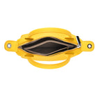 Designer Inspired Genuine Leather Mini Crossbody Bag with Top Handle - Yellow