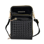 Crossbody Cell Phone Wallet Bag (Size 11x6x17 cm) - Black