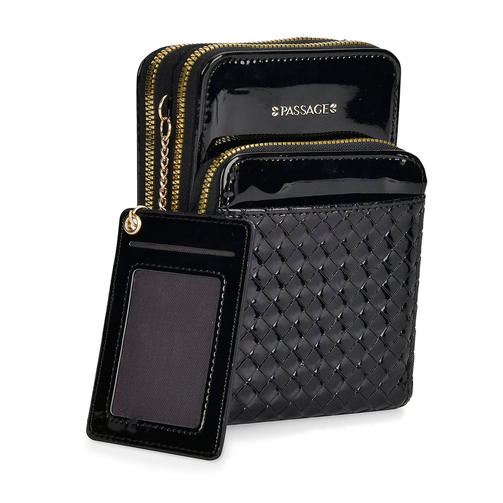 Crossbody Cell Phone Wallet Bag (Size 11x6x17 cm) - Black