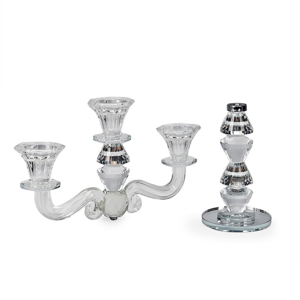 Crystal Candle Holder - Octagon