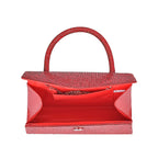 Crystal Patterned Clutch (Size 22x6x14 cm) - Red & AB