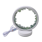 Green Aventurine Crystal Wellness Table Lamp - Green