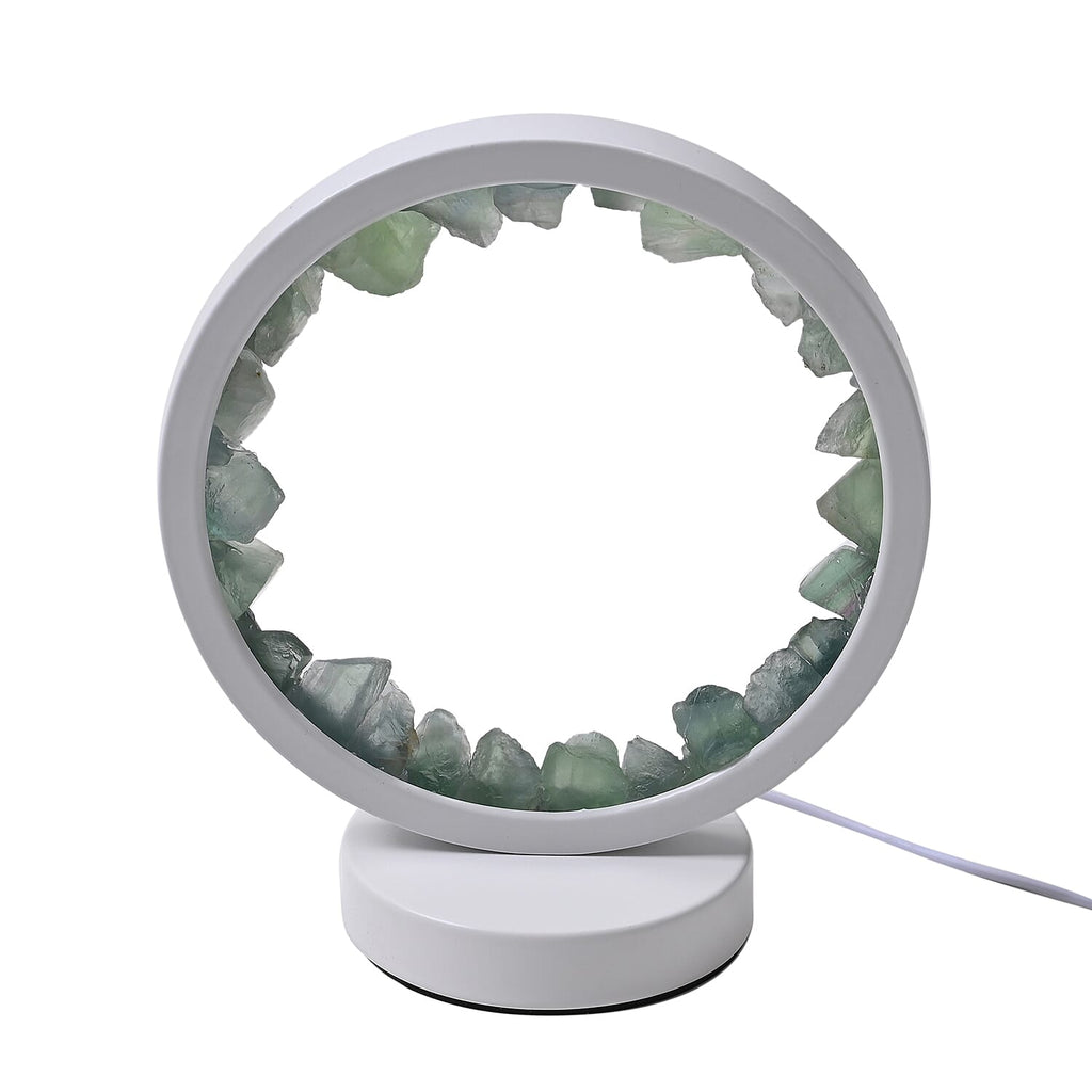 Green Aventurine Crystal Wellness Table Lamp - Green
