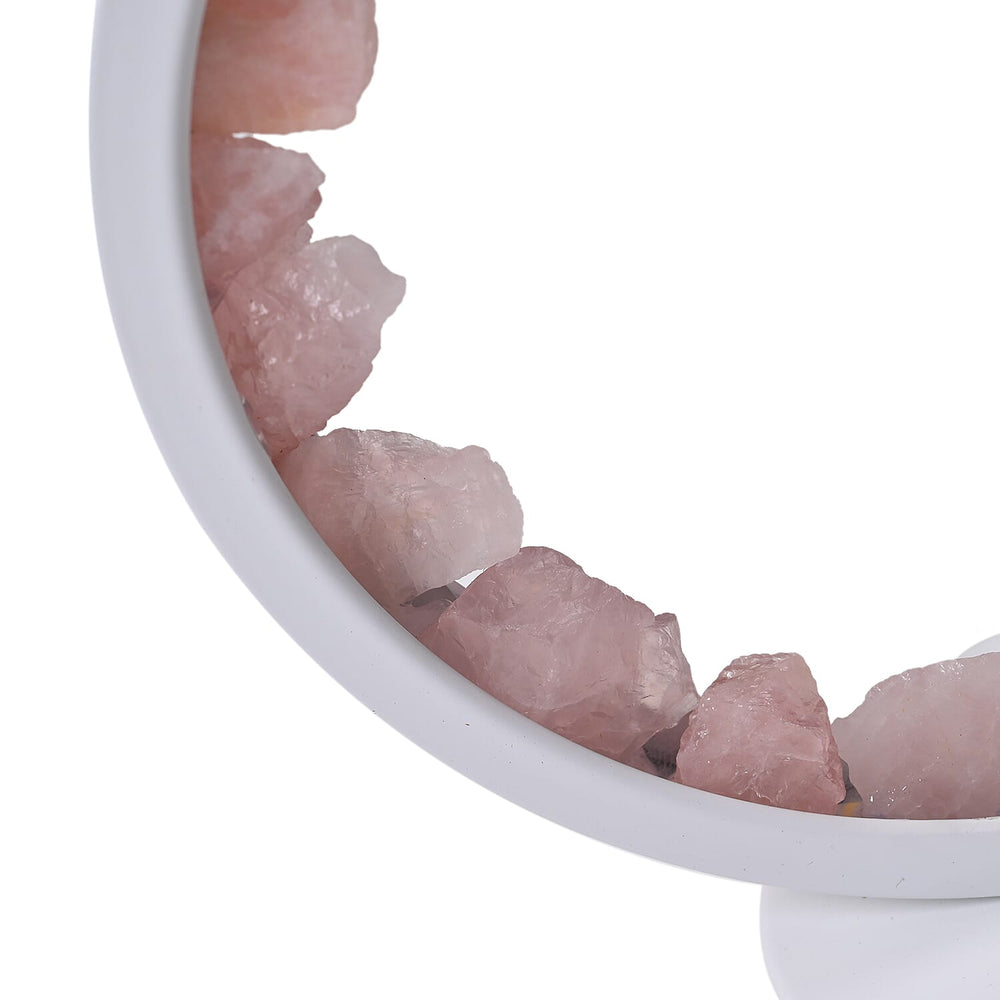Pink Quartz Crystal Wellness Table Lamp - Pink
