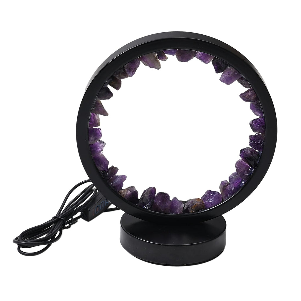 Amethyst Crystal Wellness Table Lamp - Purple