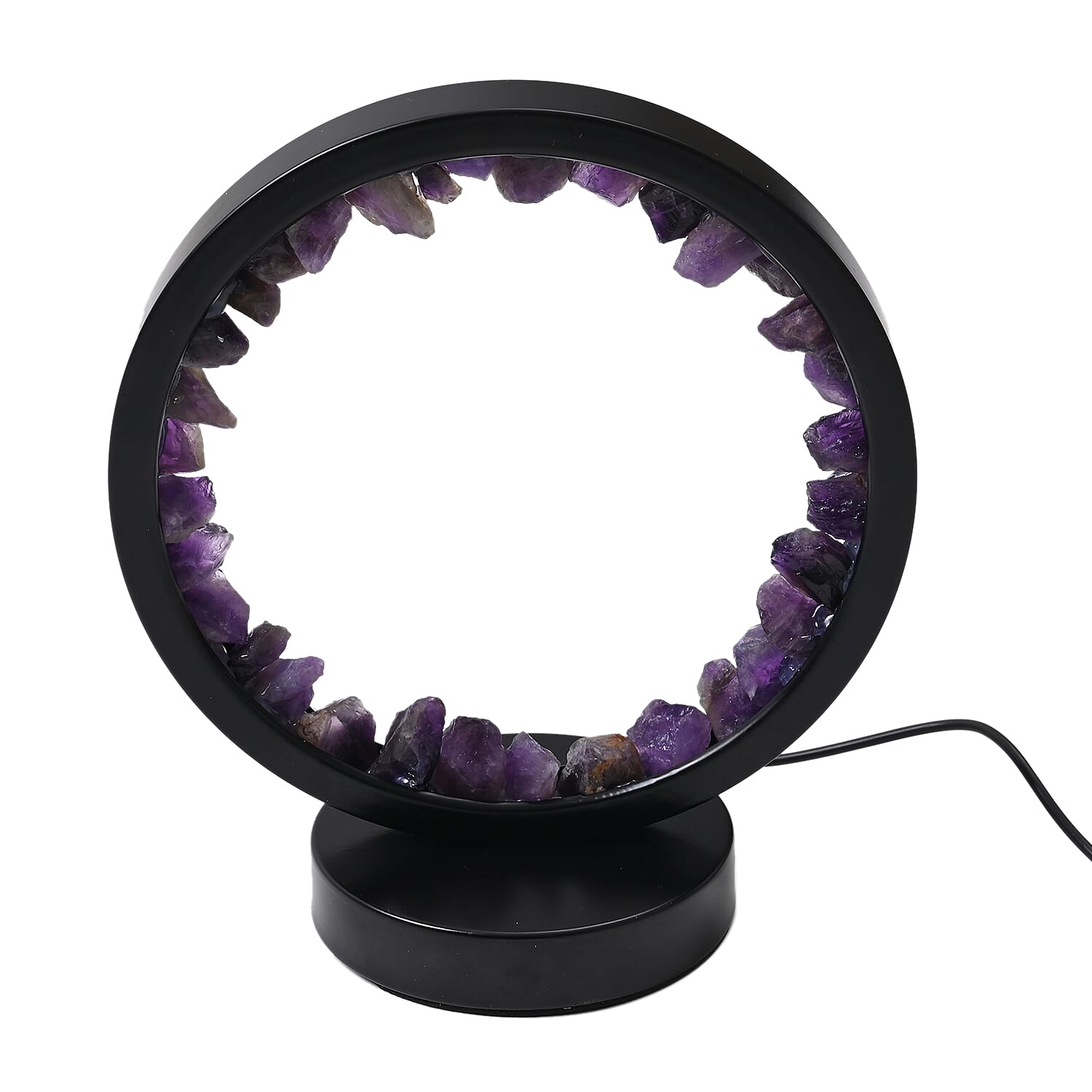 Amethyst Crystal Wellness Table Lamp - Purple